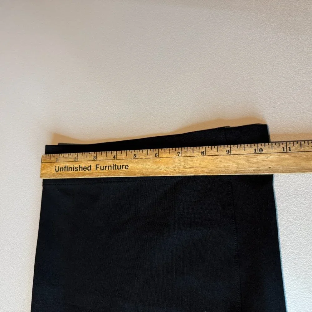 Quince Women 10 Ponte Cropped Wide Leg Pants Black Ultra Stretch Pull On Minimal - Picture 9 of 10